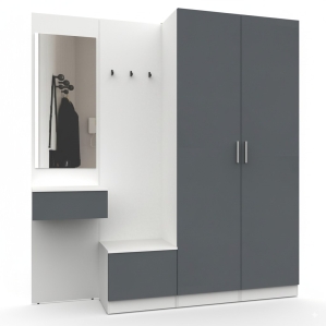 Набор мебели для прихожей "Марсель-107" МР 01-107 В2160 Ш2000 Г420 (ЛД.. Набор мебели для прихожей "Марсель-107" МР 01-107 В2160 Ш2000 Г420 (ЛД..